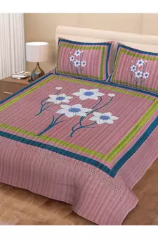 PREMIUM Double BEDSHEETS 90*100 IN  with 2 Pillow covers 17 by 27 inches