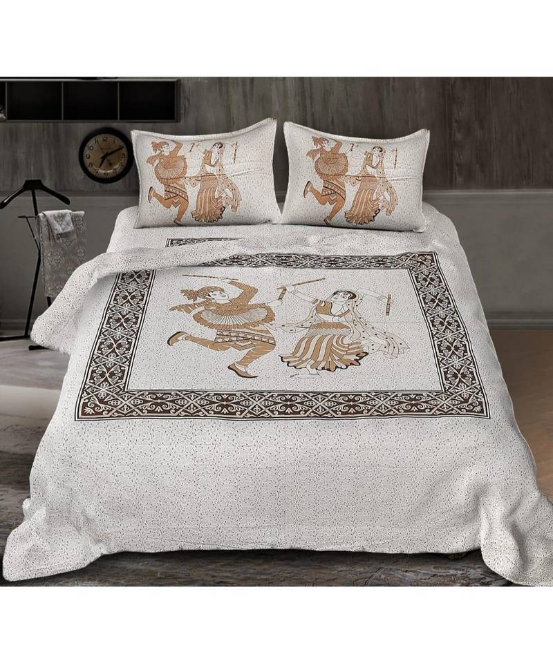 PREMIUM Double BEDSHEETS 90*100 IN  with 2 Pillow covers 17 by 27 inches