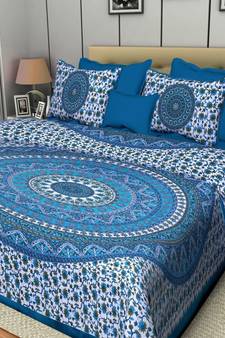 PREMIUM Double BEDSHEETS 90*100 IN  with 2 Pillow covers 17 by 27 inches