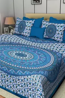 PREMIUM Double BEDSHEETS 90*100 IN  with 2 Pillow covers 17 by 27 inches