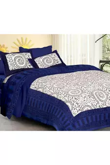 PREMIUM Double BEDSHEETS 90*100 IN  with 2 Pillow covers 17 by 27 inches