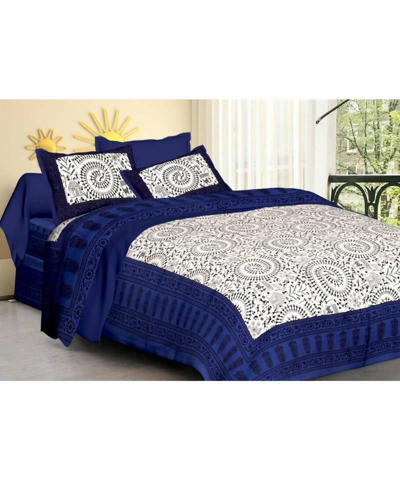 PREMIUM Double BEDSHEETS 90*100 IN  with 2 Pillow covers 17 by 27 inches