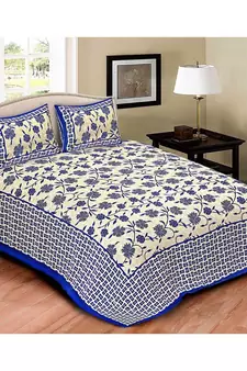 PREMIUM Double BEDSHEETS 90*100 IN  with 2 Pillow covers 17 by 27 inches