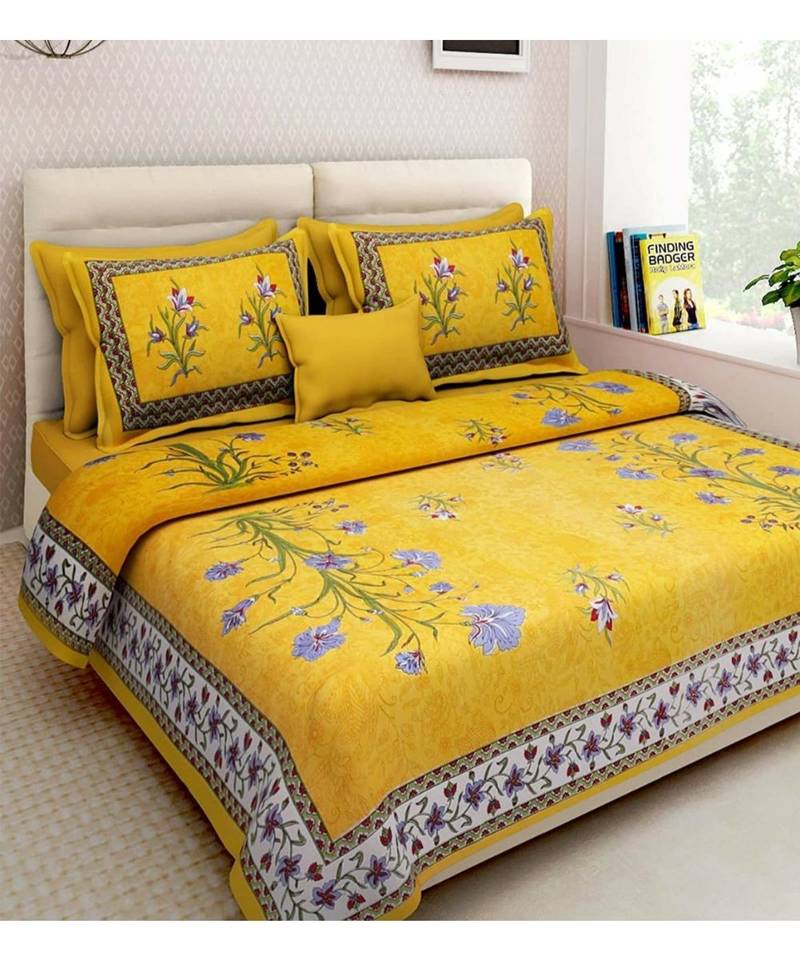 PREMIUM Double BEDSHEETS 90*100 IN  with 2 Pillow covers 17 by 27 inches