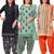 Salwar Studio Women's Pack of 3 Synthetic Printed Unstitched Dress Material Combo
