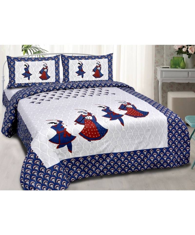 PREMIUM Double BEDSHEETS 90*100 IN  with 2 Pillow covers 17 by 27 inches