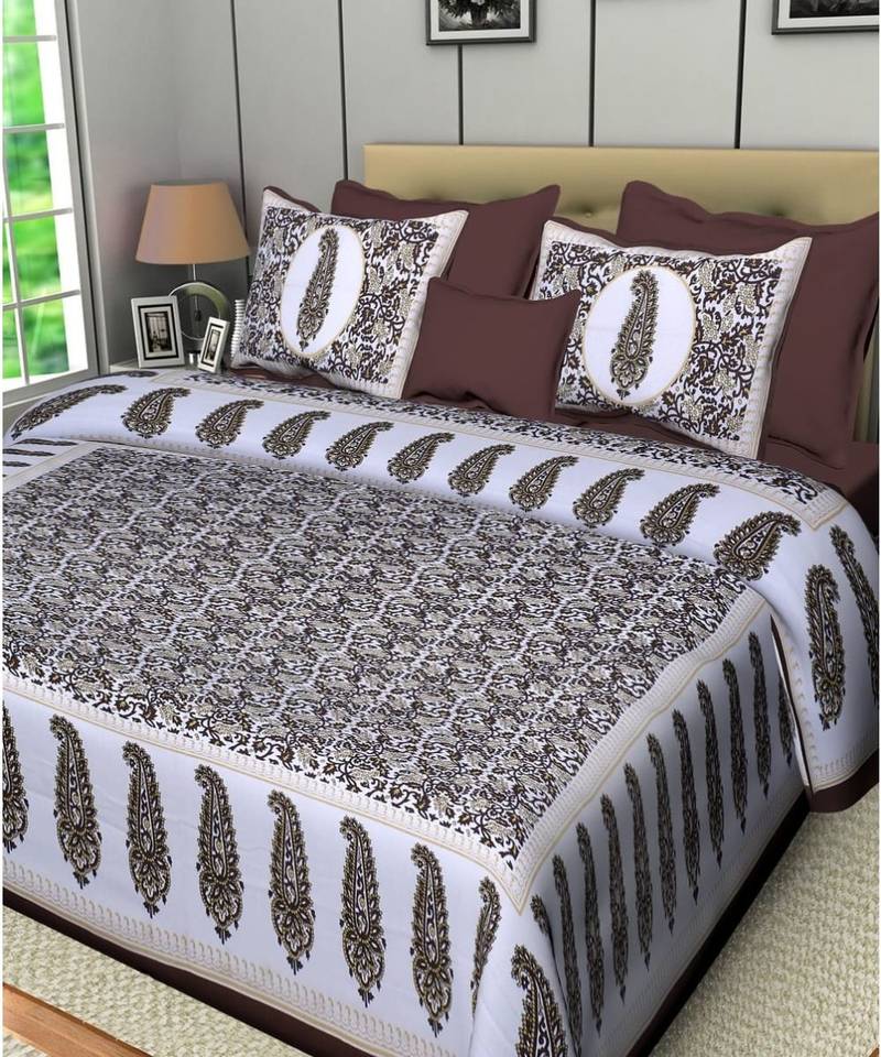 PREMIUM Double BEDSHEETS 90*100 IN  with 2 Pillow covers 17 by 27 inches