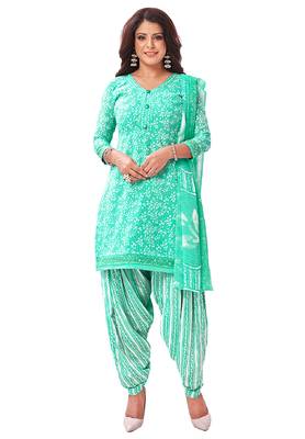 Salwar Studio Women's Pack of 3 Synthetic Printed Unstitched Dress Material Combo 3
