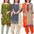 Salwar Studio Women's Pack of 3 Synthetic Printed Unstitched Dress Material Combo