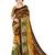 Multicolor printed faux georgette saree with blouse