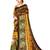 Multicolor printed faux georgette saree with blouse