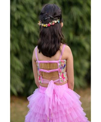 lavender hand embroidered resham work lehenga 4
