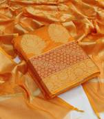 Mustard floral print banarasi salwar