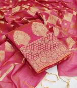 Pink floral print banarasi salwar