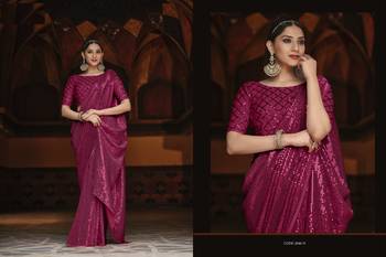 Pink Embroidered Georgette Saree With Blouse 2