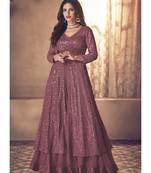 Light Purple Embroidered Lehenga Anarkali