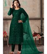 Green Net Pakistani Salwar Kameez