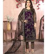 Wine Net Pakistani Salwar Kameez