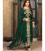 Green Georgette Pakistani Salwar Kameez