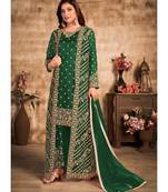 Green Net Pakistani Salwar Kameez