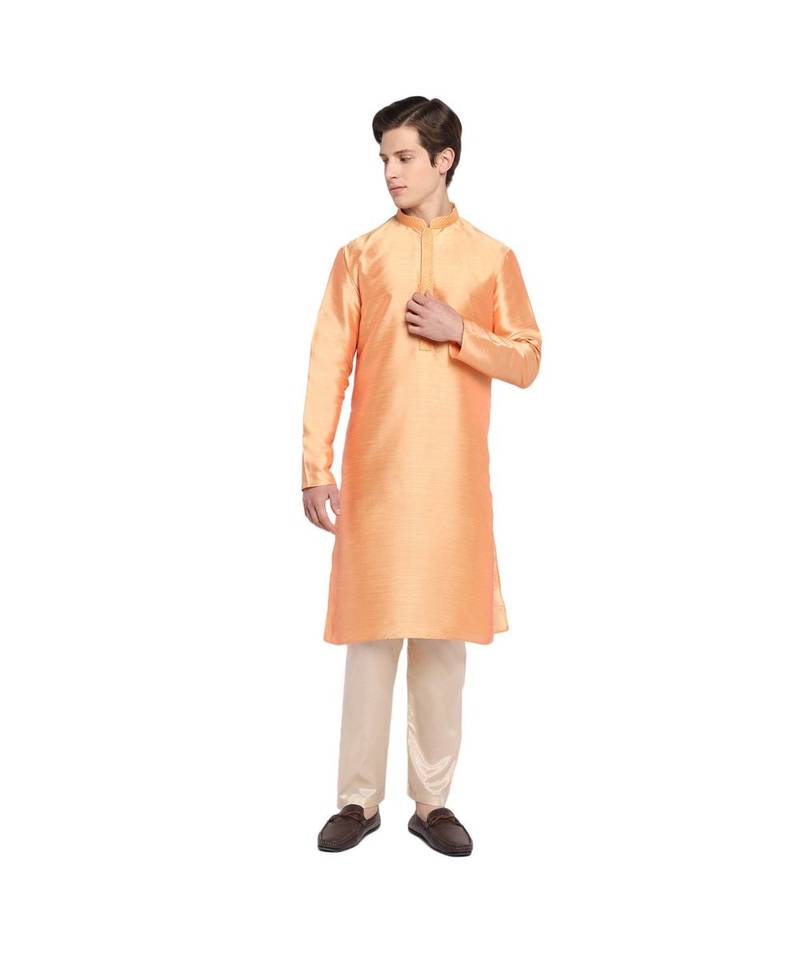 DEVOILER Regular Fit Long Kurta For Men