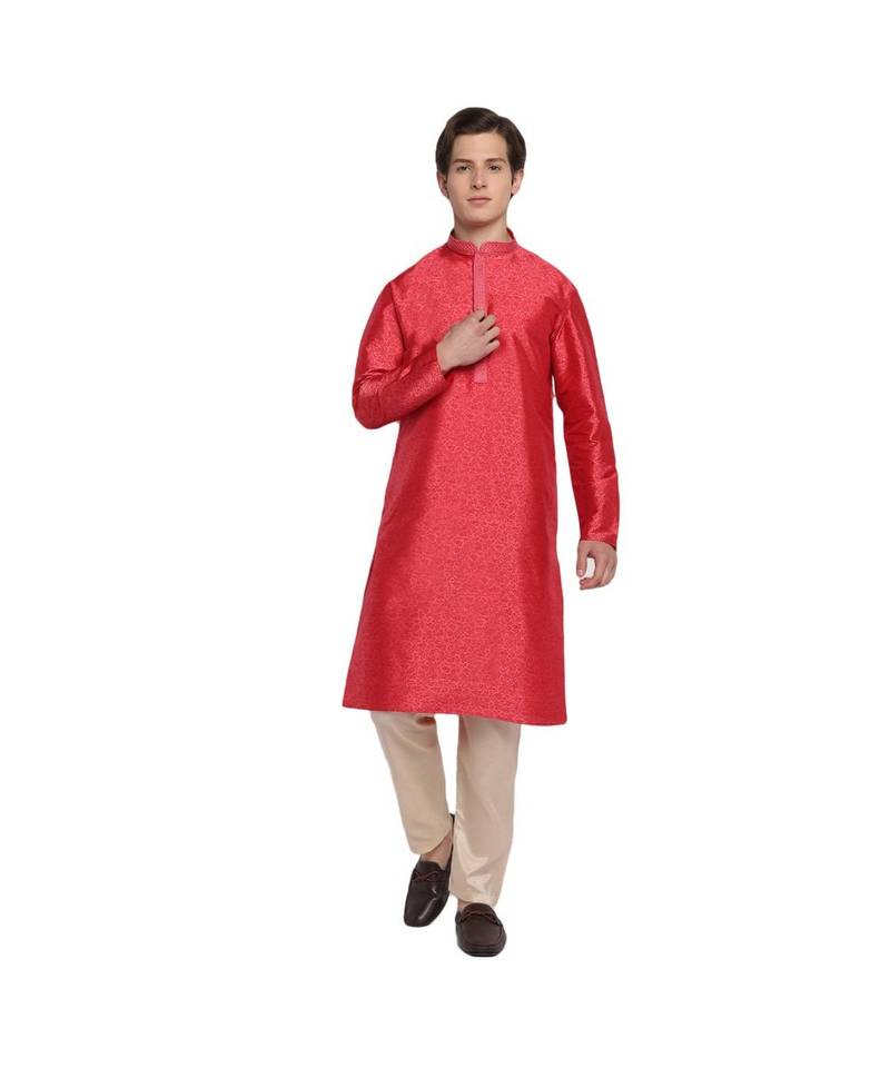 DEVOILER Regular Fit Long Kurta For Men