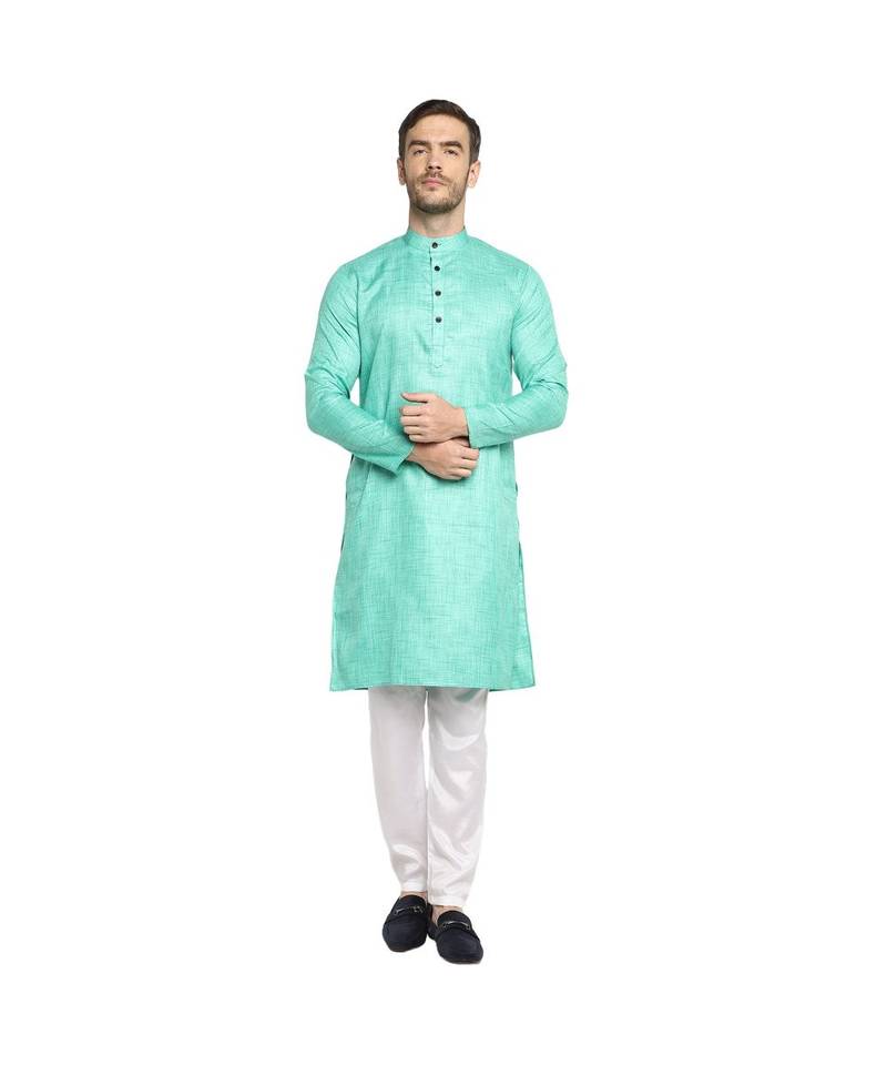 DEVOILER Regular Fit Long Kurta For Men