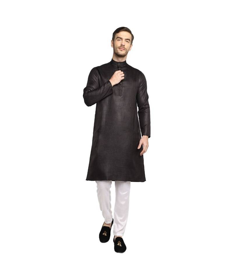 DEVOILER Regular Fit Long Kurta For Men