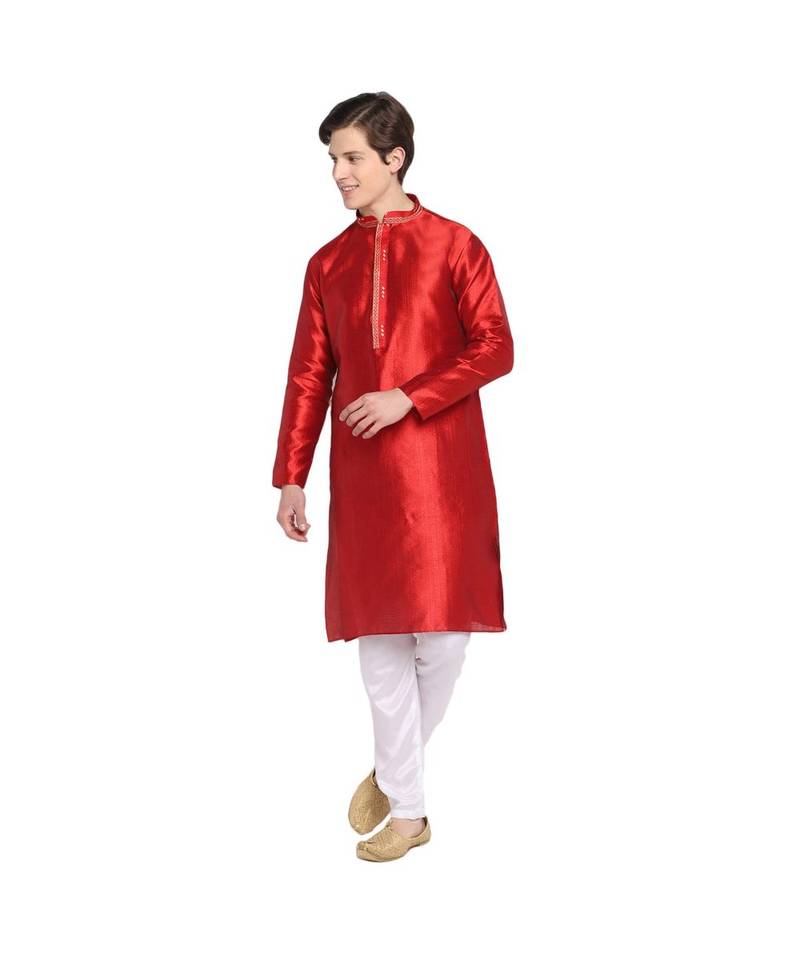 DEVOILER Regular Fit Long Kurta For Men