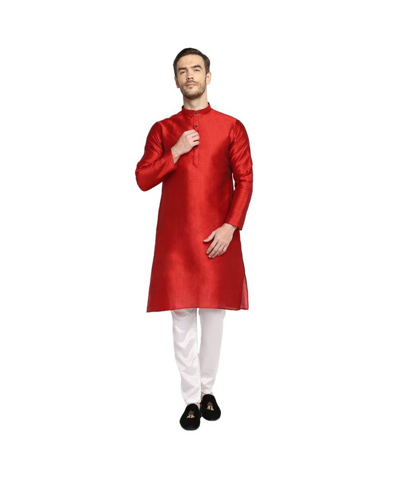DEVOILER Regular Fit Long Kurta For Men