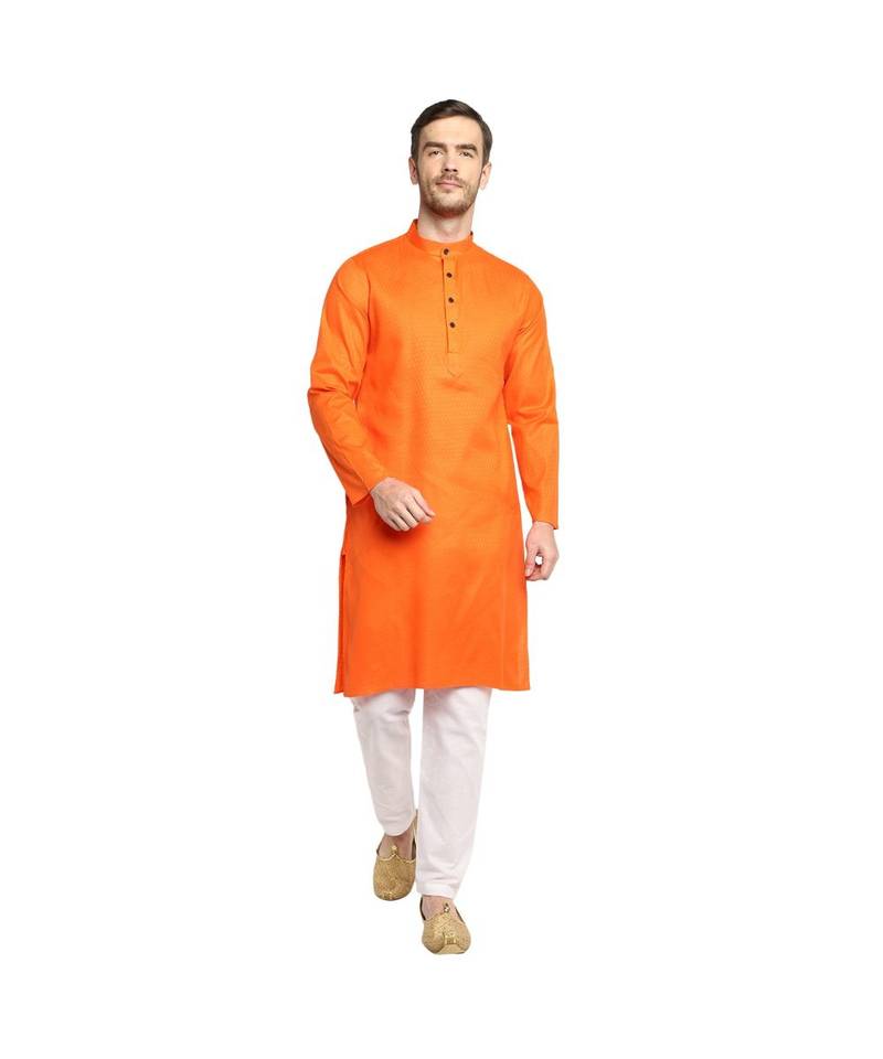 DEVOILER Regular Fit Long Kurta For Men
