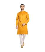 DEVOILER Regular Fit Long Kurta For Men