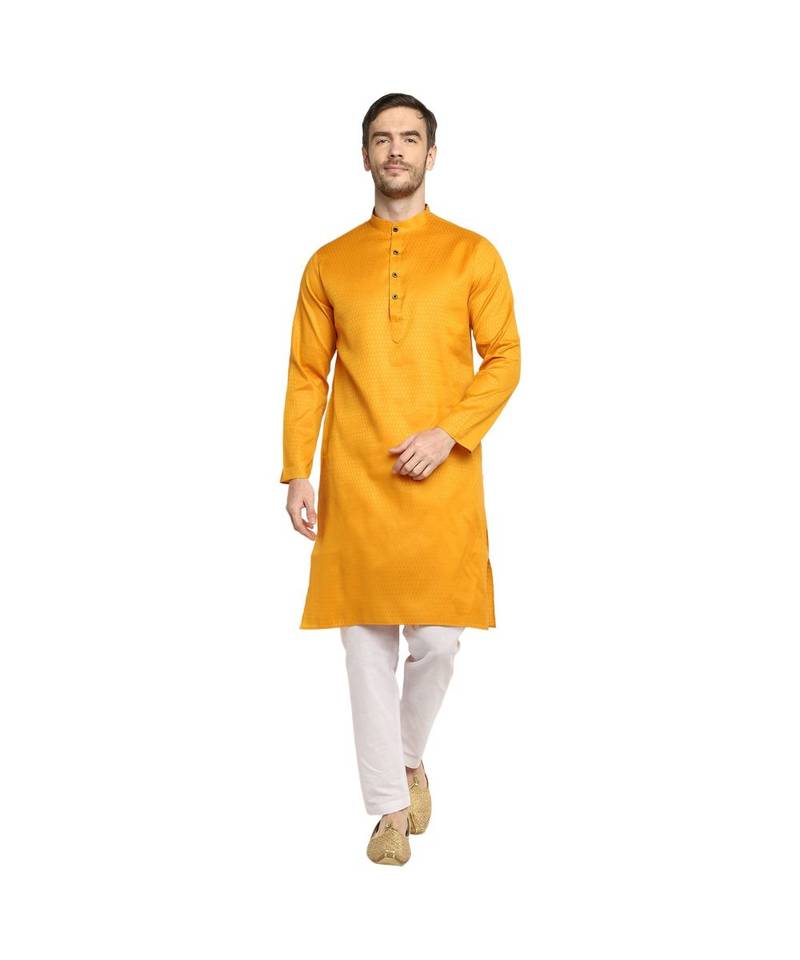 DEVOILER Regular Fit Long Kurta For Men