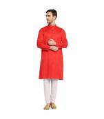 DEVOILER Regular Fit Long Kurta For Men