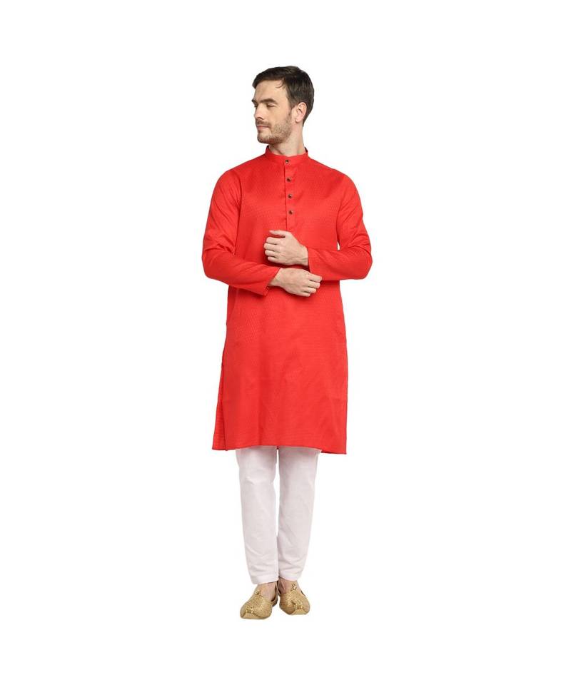 DEVOILER Regular Fit Long Kurta For Men