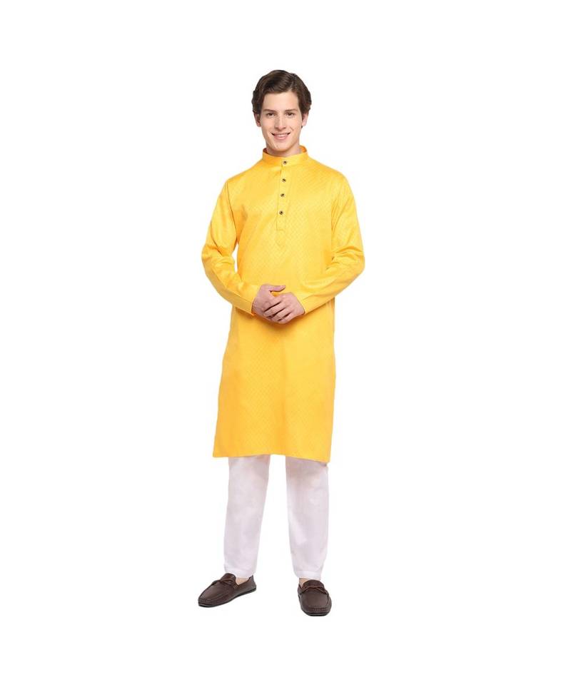 DEVOILER Regular Fit Long Kurta For Men