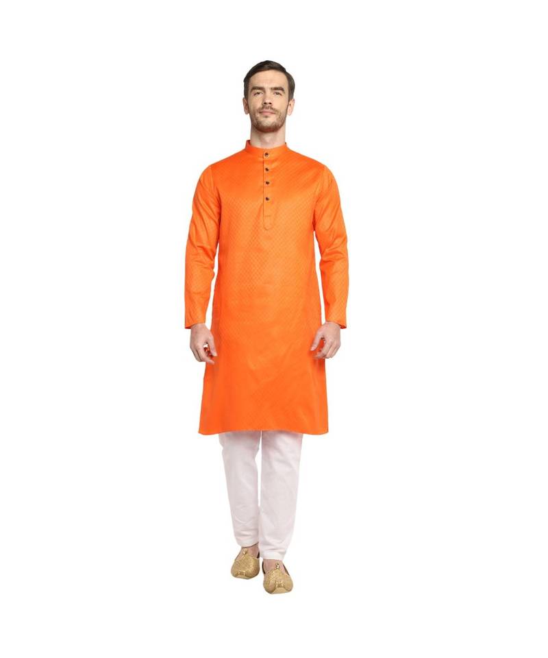 DEVOILER Regular Fit Long Kurta For Men