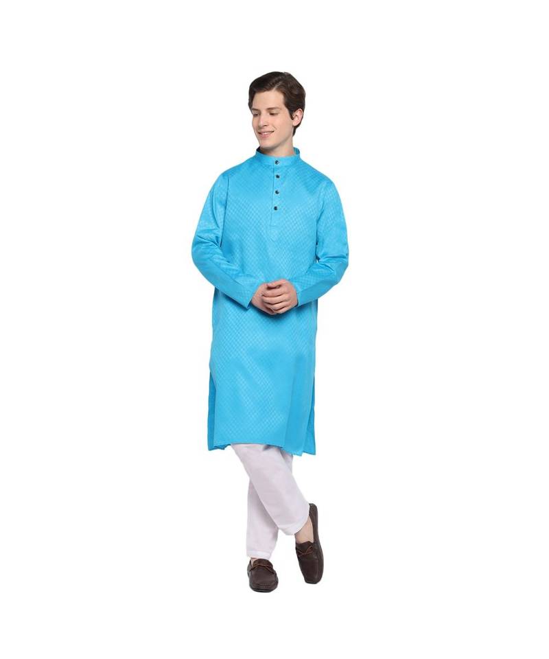 DEVOILER Regular Fit Long Kurta For Men