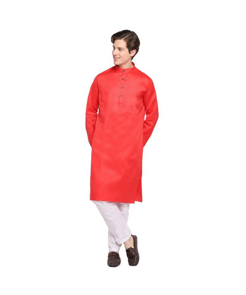 DEVOILER Regular Fit Long Kurta For Men