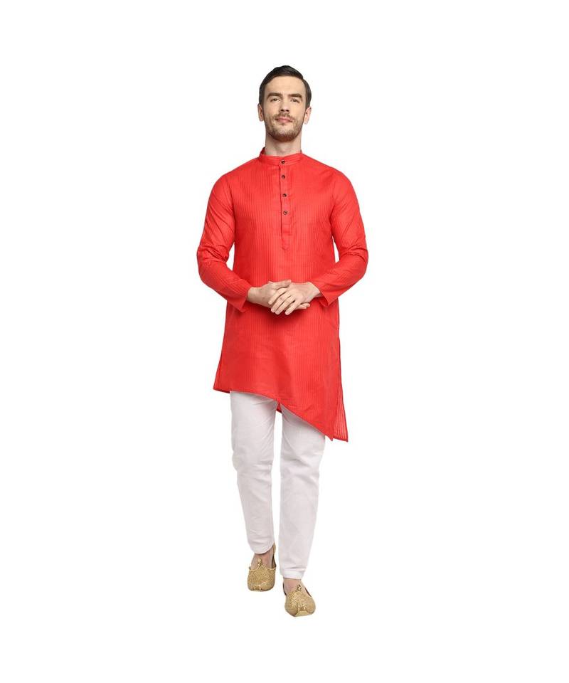 DEVOILER Regular Fit Long Kurta For Men