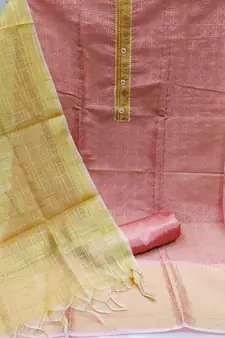 Peach floral print banarasi salwar