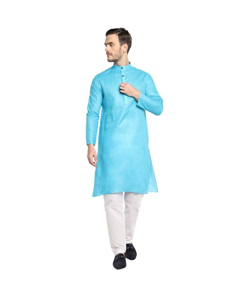 DEVOILER Regular Fit Long Kurta For Men