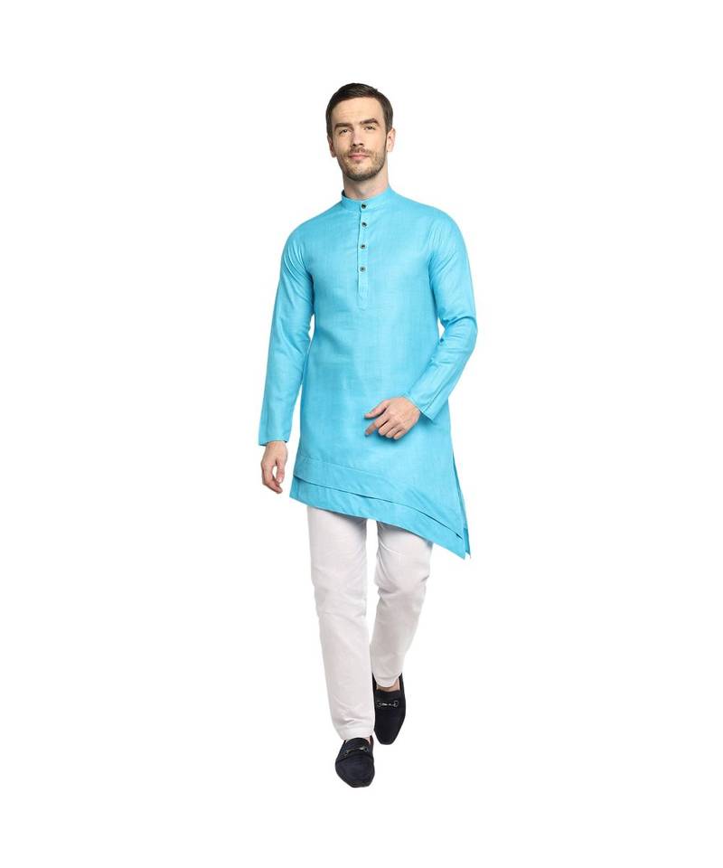 DEVOILER Regular Fit Long Kurta For Men
