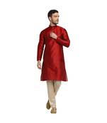 DEVOILER Regular Fit Long Kurta For Men
