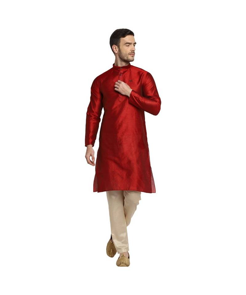 DEVOILER Regular Fit Long Kurta For Men