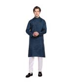 DEVOILER Regular Fit Long Kurta For Men