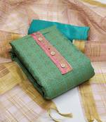 Light-green floral print banarasi salwar