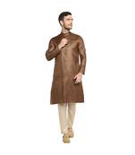 DEVOILER Regular Fit Long Kurta For Men