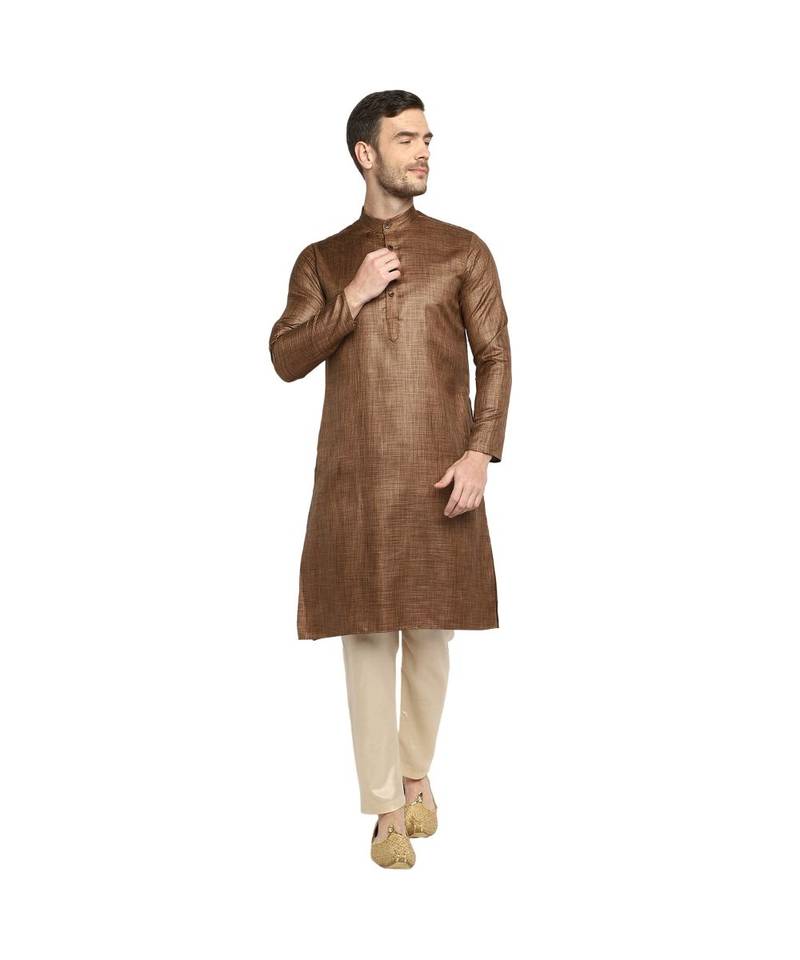 DEVOILER Regular Fit Long Kurta For Men
