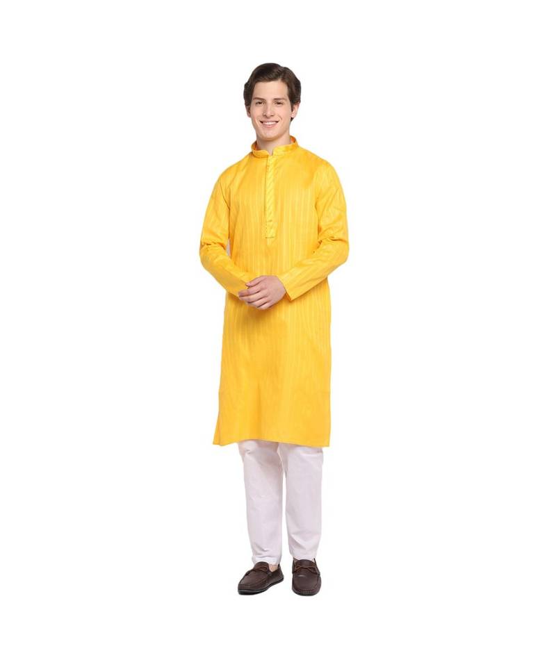 DEVOILER Regular Fit Long Kurta For Men